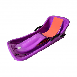 Aga Kinder Schlitten  DS495 Fialové, Kinderschlitten aus Kunststoff, Stabiler Schneebob, Rodelschlitten für Kinder