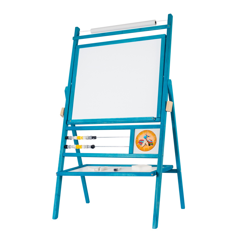 Aga4Kids Doppelseitige Kindertafel mit Papierrolle BIG BLUE TPB