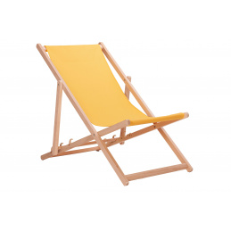Aga Klappbarer Liegestuhl aus Holz Gelb