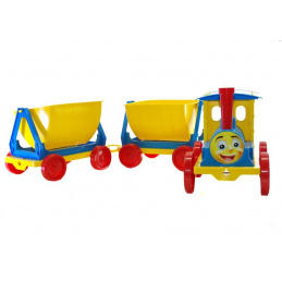 Doloni Plastikzug mit 2 Wagen Blau