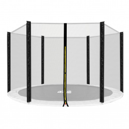 Aga Sicherheitsnetz für Trampolin 366 cm für 6 Stangen Schwarzes Netz / Schwarz