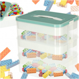 Organizér box na hračky box na hračky s víkem přihrádky 3vrstvá vrstva