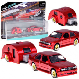 Maisto Licencjonowane Auto Metalowe BMW M3 1988 Przyczepa kempingowa ZA5967 uniwersalny