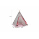 Aga4Kids Kinder Teepee Zelt Grau und Rosa