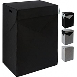 Aga Wäschekorb aus Filz 67x52x35cm Schwarz