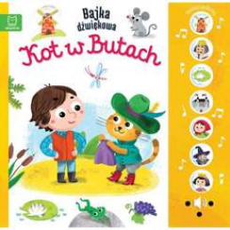 Aksjomat Książeczka obrazkowa, dźwiękowa Kot w butach Bajka dla dzieci KS0868 uniwersalny