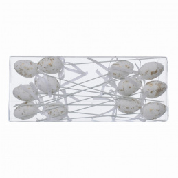 Jajka styropianowe metaliczne na piku 12 szt