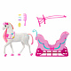 Barbie Nussknacker Schlitten mit Pferd JNH63
