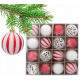 Aga Weihnachtskugeln MIX 6cm 16Stück Rot/Weiss
