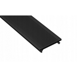 PMMA-Abdeckung für LED-Profil A, B, C, D, Y, Z - 1m - schwarz