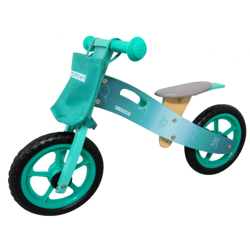 R-Sport Baby Scooter Fahrrad R10 Holz Türkis