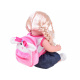 Puppe mit Zöpfen und Rucksack ZA3890