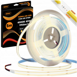 LED pásek COB Neon 12V - 480D - 9W/m - IP20 - 990lm - 5m - neutrální barva