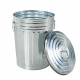 Linder Exclusiv Verzinkter Abfalleimer mit Deckel 30l