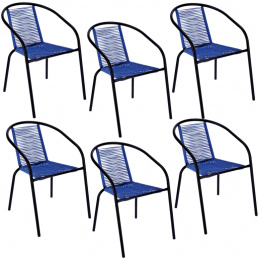 6 x Fotel ogrodowy Bistro - sznurkowy 6 x Fotel ogrodowy Bistro - sznurkowy