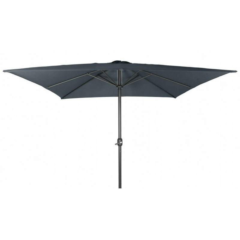 Linder Exclusiv Sonnenschirm, Gartenschirm Ø 250 cm,mit Kurbel, Dunkelgrau