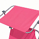 Aga 2x Gartenliege mit Verstellfunktion und Sonnendach Rosa