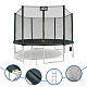 Aga SPORT PRO Trampolin 427 cm 14 ft Dunkelgrün,Kindertrampolin,Gartentrampolin mit Sicherheitsnetz + Schutznetz + Leiter