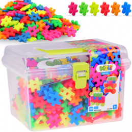 Klocki WAFLE MEli Basic Neon Travel Box 500 50091 ZA5666 uniwersalny