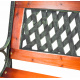 Linder Exclusiv Gartenbank 2-Sitzer,Sitzbank aus Holz-Metall Parkbank bis 150Kg mit Rückenlehnen Gartenmöbel Holzbank MC4413 125x52x74 cm