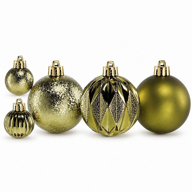 Aga Weihnachtskugeln MIX 3/6cm 44 Stück Grün