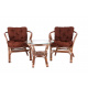 Aga Rattan-Garnitur BAHAMA Choco Brown