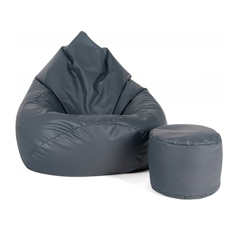 Aga Sitzsack Relaxationbag XXXL + Fußstütze Graphit grau