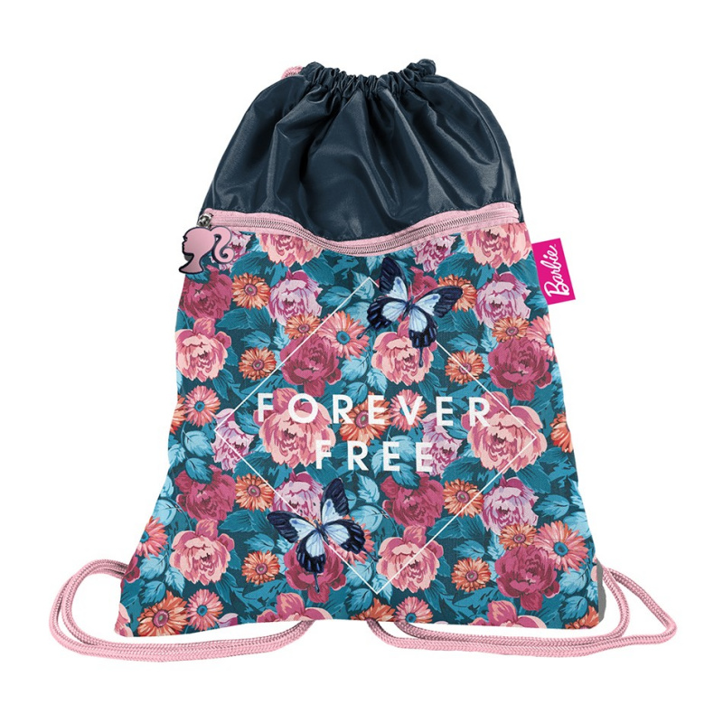 Paso Rucksack,Rückentasche,Shuhbeutel Barbie Blumen