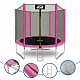 Aga SPORT TOP Trampolin, 244 cm 8 ft Rosa, Kindertrampolin, Gartentrampolin mit Sicherheitsnetz + Sicherheitsnetz + Leiter