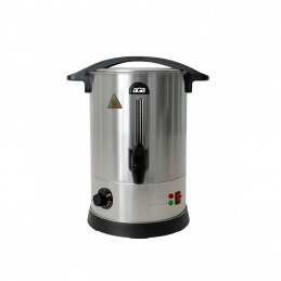 Aga Glühweinkocher 6 l Silber  Einkochautomat aus Edelstahl Glühweinkessel Glühweinautomat Heißgetränkeautomat Heißwasserspender