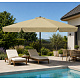 Linder Exclusiv Sonnenschirm, Gartenschirm  Ø 400 cm,mit Kurbelmechanismus, Beige