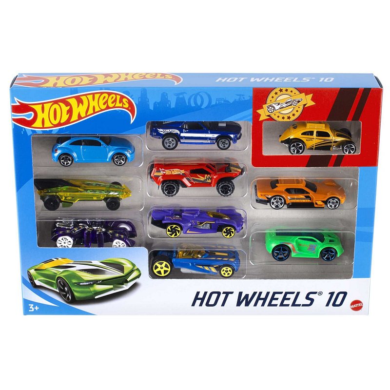 Hot Wheels 10 Stk. Spielzeugautos 54886
