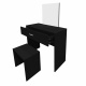 Aga Schminktisch mit Hocker MRDT13-MB Schwarz