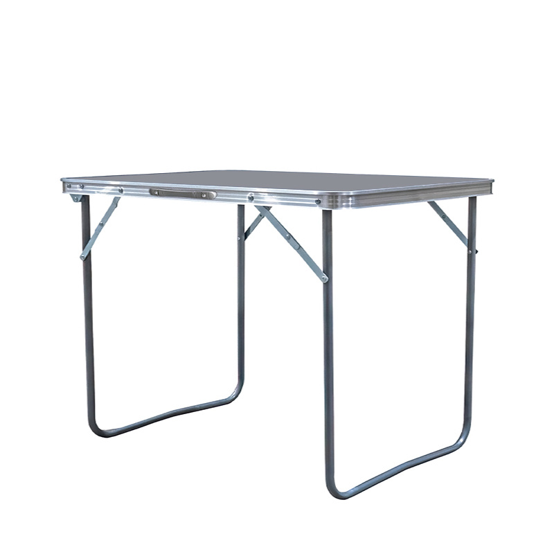 Aga Campingtisch klappbar Gartentisch 80x60x70 cm – Aluminium-Klapptisch mit MDF-Platte & Tragegriff – stabil, wetterfest & kompakt – für Camping, Garten & Reisen Grau
