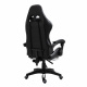 Aga Gaming-Stuhl Schwarz - Weiß mit Fußstütze