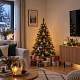 Aga Weihnachtsbaum 150 cm mit Tannenzapfen und leicht mit Kunstschnee bedeckt, Künstlicher Weihnachtsbaum, Tannenbaum mit ständer, Christbaum, Kunstbaum Weihnachten