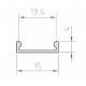 Elastisches Aluminiumprofil für LED-Streifen - 2m - transparent