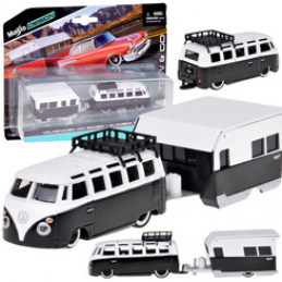 Maisto licencjonowane auto Volkswagen VAN Samba przyczepa 1:64 ZA5959 uniwersalny