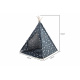 Aga4Kids Kinder Teepee Zelt Sterne Dunkelblau