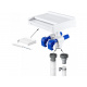 Bestway Flowclear Wasserfall mit LED-Licht, Weiß, 34,5 x 24 x 10,5 cm