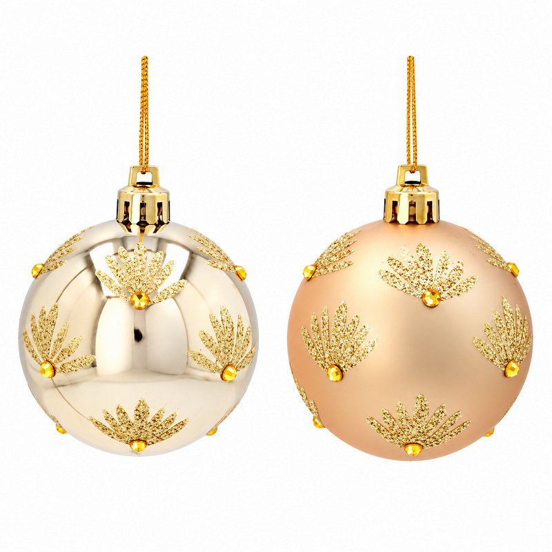 Aga Weihnachtskugeln 6 cm 8 Stk. Gold - Perle