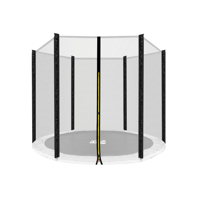 Aga Sicherheitsnetz für Trampolin 180 cm 6 ft für 6 Stangen Schwarzes Netz / Schwarz