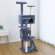 Aga Kratzbaum für Katzen 127 cm Grau-Weiß