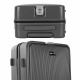 Aga Travel Handgepäck, Reisekoffer MR4671 Dunkelgrau, Hartschale, TSA, 4 Rollen, Teleskopgriff