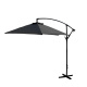 Linder Exclusiv Garten-Sonnenschirm, Ampelschirm MC2010  Ø 300 cm mit Kurbel zum Öffnen und Schließen,Sonnenschutz,Gartenschirm,UV Schutz - bis UPF 50+,für Garten,Terrasse, Dunkelgrau