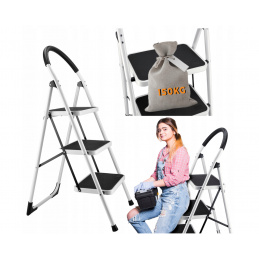 Skládací domovní žebřík 3-stupňový