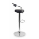 Aga Barhocker MR2037 Schwarz aus Kunstleder 360° drehbar höhenverstellbar, Barstuhl, Küchenhocker, Barhocker, Barstuhl, Bistrohocker