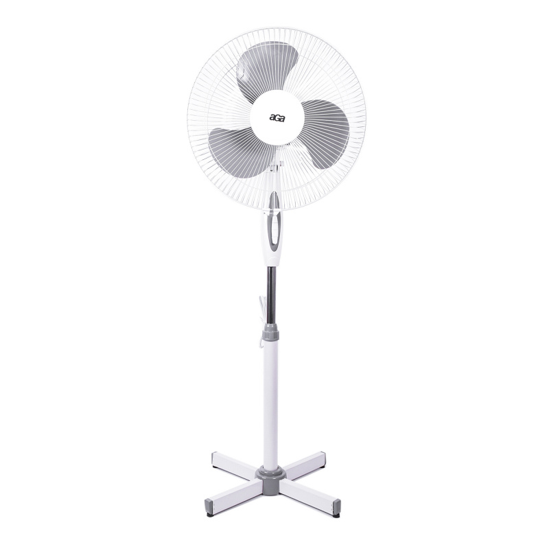 Aga Standventilator 43 cm Weiß, 3-Geschwindigkeitsstufen, Oszillation, Verstellbare höhe, 45 W