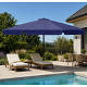 Linder Exclusiv Sonnenschirm, Gartenschirm Ø 400 cm,mit Kurbelmechanismus,Blau
