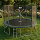Aga SPORT PRO Trampolin 400 cm Dunkelgrün, Kindertrampolin, Gartentrampolin mit Sicherheitsnetz + Sicherheitsnetz + Leiter